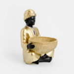 VEDAS ΔΙΑΚΟΣΜΗΤΙΚΗ ΦΙΓΟΥΡΑ 19x18x27cm POLYRESIN ΧΡΥΣΟ ΜΑΥΡΟ 022125 - Image 2