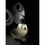 VEDAS ΔΙΑΚΟΣΜΗΤΙΚΗ ΦΙΓΟΥΡΑ 19x18x27cm POLYRESIN ΧΡΥΣΟ ΜΑΥΡΟ 022125 - Image 5