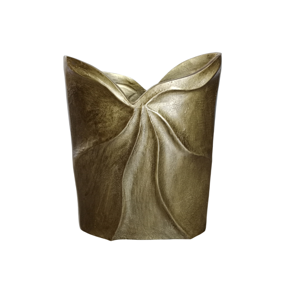 022130-scQqg-first-_1 IWA 1 ΒΑΖΟ 23x8x30cm ΑΛΟΥΜΙΝΙΟ ΧΡΥΣΟ ΑΝΤΙΚΕ 022130 - Image 1