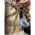 IWA 1 ΒΑΖΟ 23x8x30cm ΑΛΟΥΜΙΝΙΟ ΧΡΥΣΟ ΑΝΤΙΚΕ 022130 - Image 2