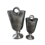 RENGO ΒΑΖΟ ΣΕΤ 2ΤΜΧ 26x14x52cm ΑΛΟΥΜΙΝΙΟ ΑΣΗΜΙ ΑΝΤΙΚΕ 022175