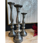LUSAR ΚΗΡΟΠΗΓΙΟ SET 3ΤΜΧ 11x11x40cm ΑΛΟΥΜΙΝΙΟ ΑΣΗΜΙ ΑΝΤΙΚΕ 022222 - Image 3