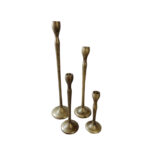 JOLIE ΚΗΡΟΠΗΓΙΟ SET 4ΤΜΧ 13x13x50cm ΑΛΟΥΜΙΝΙΟ ΧΡΥΣΟ ΑΝΤΙΚΕ 022231