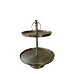 LOOP ΟΡΝΤΕΒΙΕΡΑ 2 ΕΠΙΠΕΔΑ 40x40x50cm ΑΛΟΥΜΙΝΙΟ ΧΡΥΣΟ ΑΝΤΙΚΕ 022257