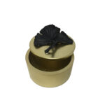 LEAF BLACK ΚΟΥΤΙ ΑΠΟΘΗΚΕΥΣΗΣ 11x11x10cm POLYRESIN ΧΡΥΣΟ ΜΑΥΡΟ 022288