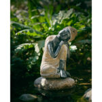 RESTING BUDDHA ΔΙΑΚΟΣΜΗΤΙΚΟ ΒΟΥΔΑΣ 15x15x24cm POLYRESIN ΦΥΣΙΚΟ ΜΑΥΡΟ 022294 - Image 2