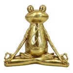YOGA FROGIE ΔΙΑΚΟΣΜΗΤΙΚΟ ΒΑΤΡΑΧΟΣ 21x12x20cm POLYRESIN ΧΡΥΣΟ 022300