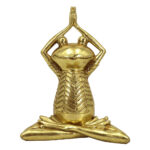 YOGA FROGIE ΔΙΑΚΟΣΜΗΤΙΚΟ ΒΑΤΡΑΧΟΣ 16x11x21cm POLYRESIN ΧΡΥΣΟ 022301