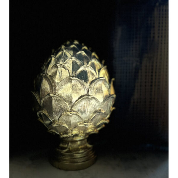 GOLDEN PINUS ΔΙΑΚΟΣΜΗΤΙΚΟ TOTEM 16x16x25cm POLYRESIN ΧΡΥΣΟ 022306 - Image 2