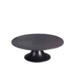 MARA ΠΛΑΤΩ ΜΕ ΠΟΔΙ 42x42x14cm ΑΛΟΥΜΙΝΙΟ ΜΑΥΡΟ 022459