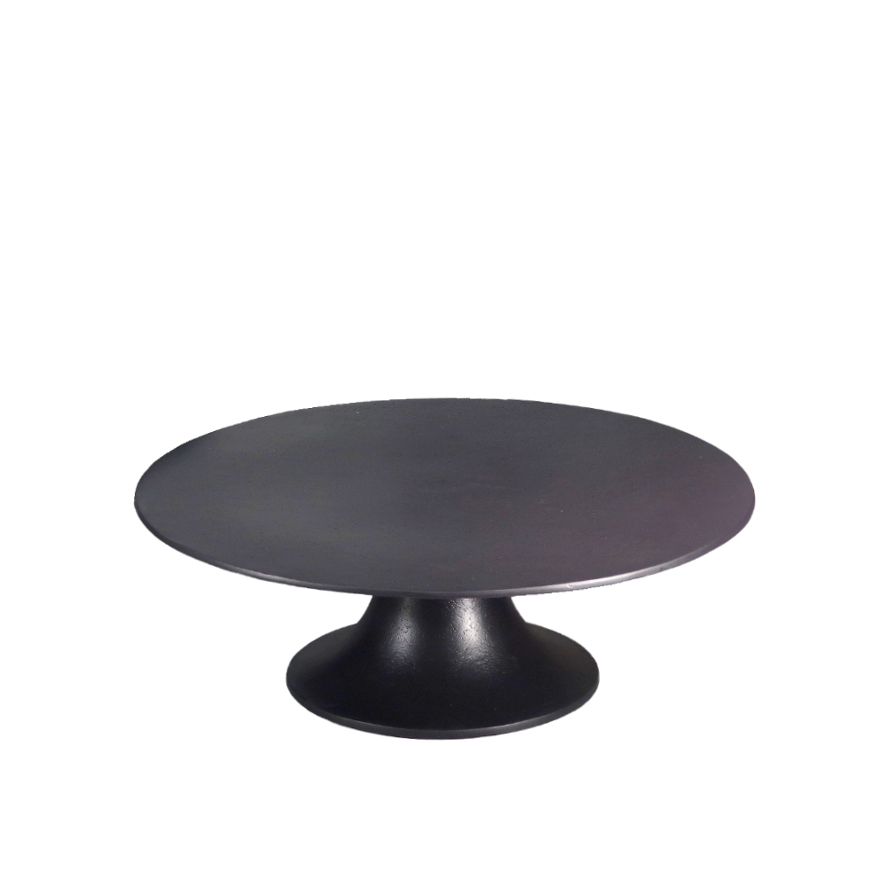 2185, 6270 MARA ΠΛΑΤΩ ΜΕ ΠΟΔΙ 42x42x14cm ΑΛΟΥΜΙΝΙΟ ΜΑΥΡΟ 022459 - Image 1