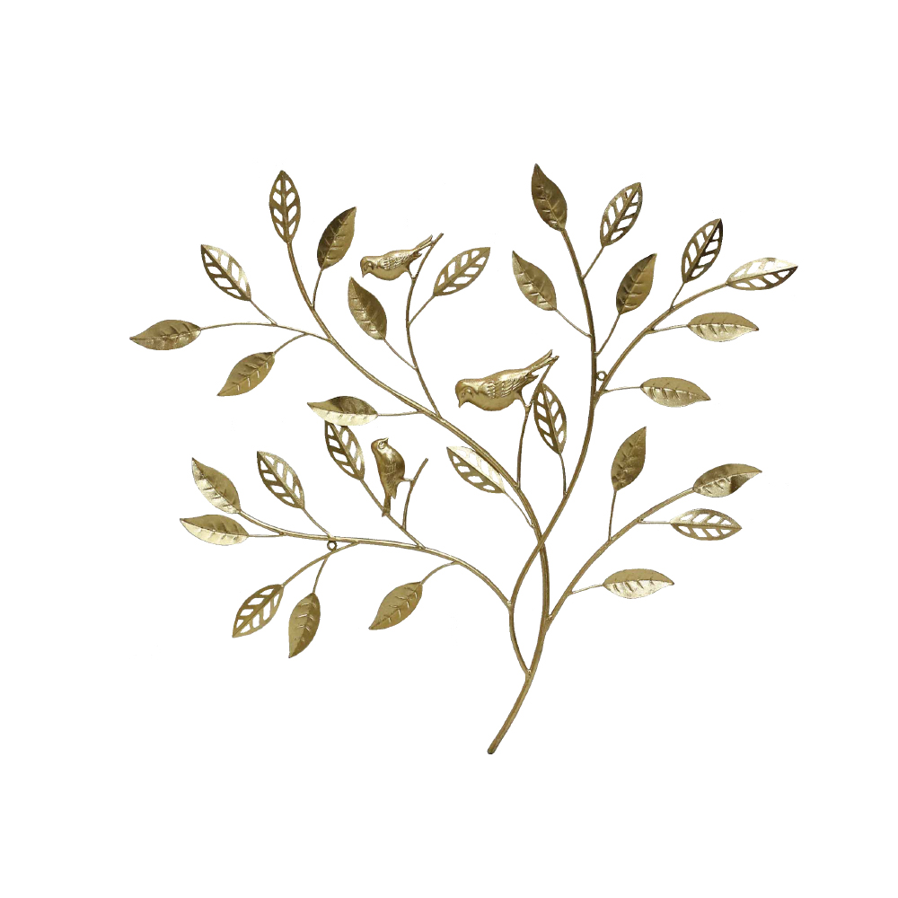 022481-2lDNf-first-_1 OLIVE BIRD ΔΙΑΚΟΣΜΗΤΙΚΟ ΤΟΙΧΟΥ 82x3x76cm ΜΕΤΑΛΛΟ ΧΡΥΣΟ 022481 - Image 1
