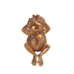 GRENOUILLE ΔΙΑΚΟΣΜΗΤΙΚΟ ΒΑΤΡΑΧΟΣ 12x10x23cm POLYRESIN ΧΡΥΣΟ 022495