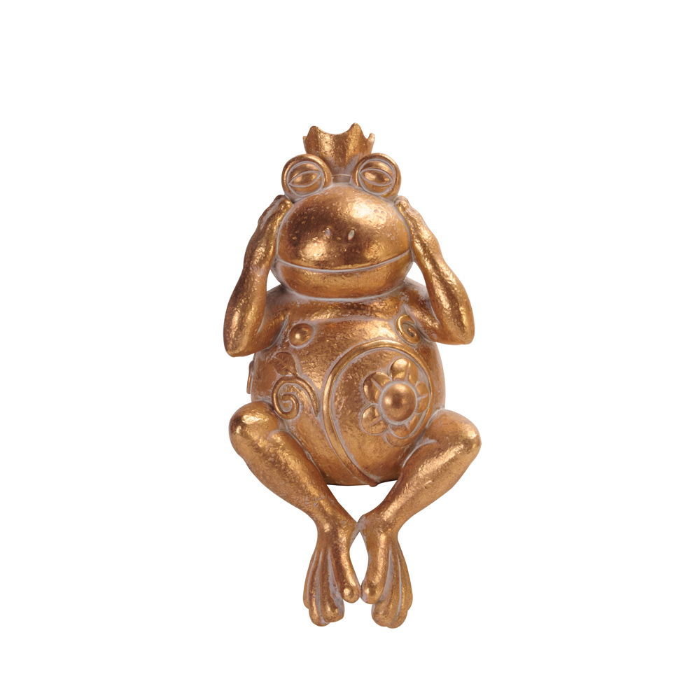 022496-bmhdY-first-_1 GRENOUILLE ΔΙΑΚΟΣΜΗΤΙΚΟ ΒΑΤΡΑΧΟΣ 11x10x23cm POLYRESIN ΧΡΥΣΟ 022496 - Image 1