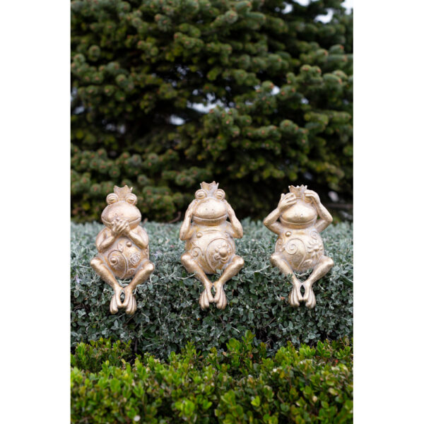 GRENOUILLE ΔΙΑΚΟΣΜΗΤΙΚΟ ΒΑΤΡΑΧΟΣ 11x10x23cm POLYRESIN ΧΡΥΣΟ 022496 - Image 2