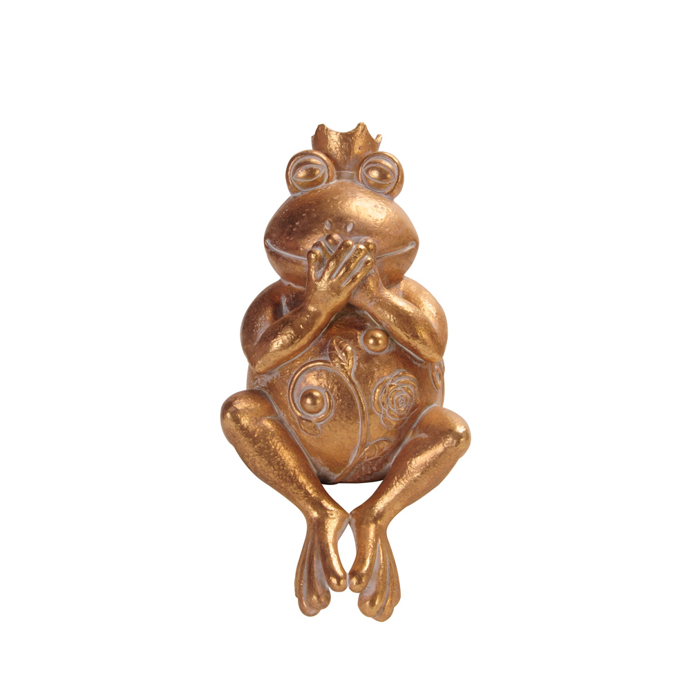 022497-olc1C-first-_1 GRENOUILLE ΔΙΑΚΟΣΜΗΤΙΚΟ ΒΑΤΡΑΧΟΣ 11x10x23cm POLYRESIN ΧΡΥΣΟ 022497 - Image 1