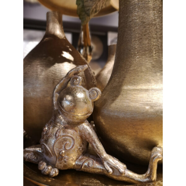YOGA FROG ΔΙΑΚΟΣΜΗΤΙΚΟ ΒΑΤΡΑΧΟΣ 26x12x19cm POLYRESIN ΧΡΥΣΟ 022498 - Image 2