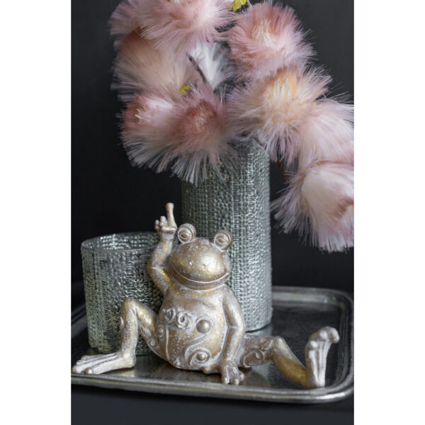 YOGA FROG ΔΙΑΚΟΣΜΗΤΙΚΟ ΒΑΤΡΑΧΟΣ 32x14x20cm POLYRESIN ΧΡΥΣΟ 022499 - Image 2
