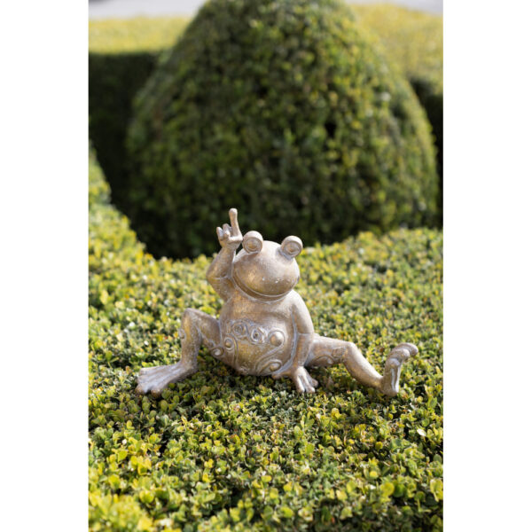 YOGA FROG ΔΙΑΚΟΣΜΗΤΙΚΟ ΒΑΤΡΑΧΟΣ 32x14x20cm POLYRESIN ΧΡΥΣΟ 022499 - Image 3