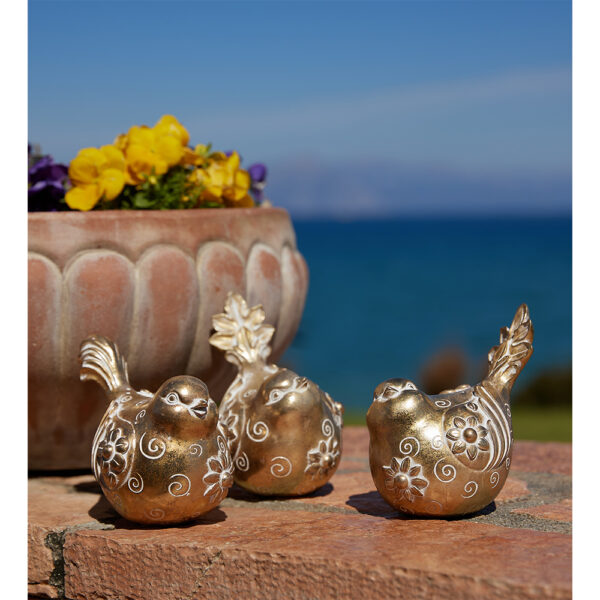 HOOPOE ΔΙΑΚΟΣΜΗΤΙΚΟ ΠΟΥΛΙ 12x11x17cm POLYRESIN ΧΡΥΣΟ 022502 - Image 2