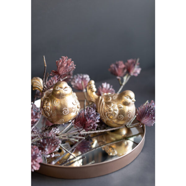 HOOPOE ΔΙΑΚΟΣΜΗΤΙΚΟ ΠΟΥΛΙ 16x10x12cm POLYRESIN ΧΡΥΣΟ 022504 - Image 3