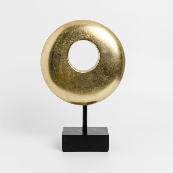 ESPIRAL ΔΙΑΚΟΣΜΗΤΙΚΟ TOTEM 23x8x35cm POLYRESIN ΧΡΥΣΟ ΜΑΥΡΟ 022510 - Image 3