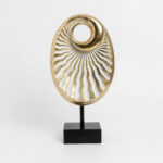 ESPIRAL OVAL ΔΙΑΚΟΣΜΗΤΙΚΟ TOTEM 22x8x42cm POLYRESIN ΧΡΥΣΟ ΜΑΥΡΟ 022511