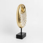 ESPIRAL OVAL ΔΙΑΚΟΣΜΗΤΙΚΟ TOTEM 22x8x42cm POLYRESIN ΧΡΥΣΟ ΜΑΥΡΟ 022511 - Image 2