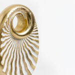 ESPIRAL OVAL ΔΙΑΚΟΣΜΗΤΙΚΟ TOTEM 22x8x42cm POLYRESIN ΧΡΥΣΟ ΜΑΥΡΟ 022511 - Image 4