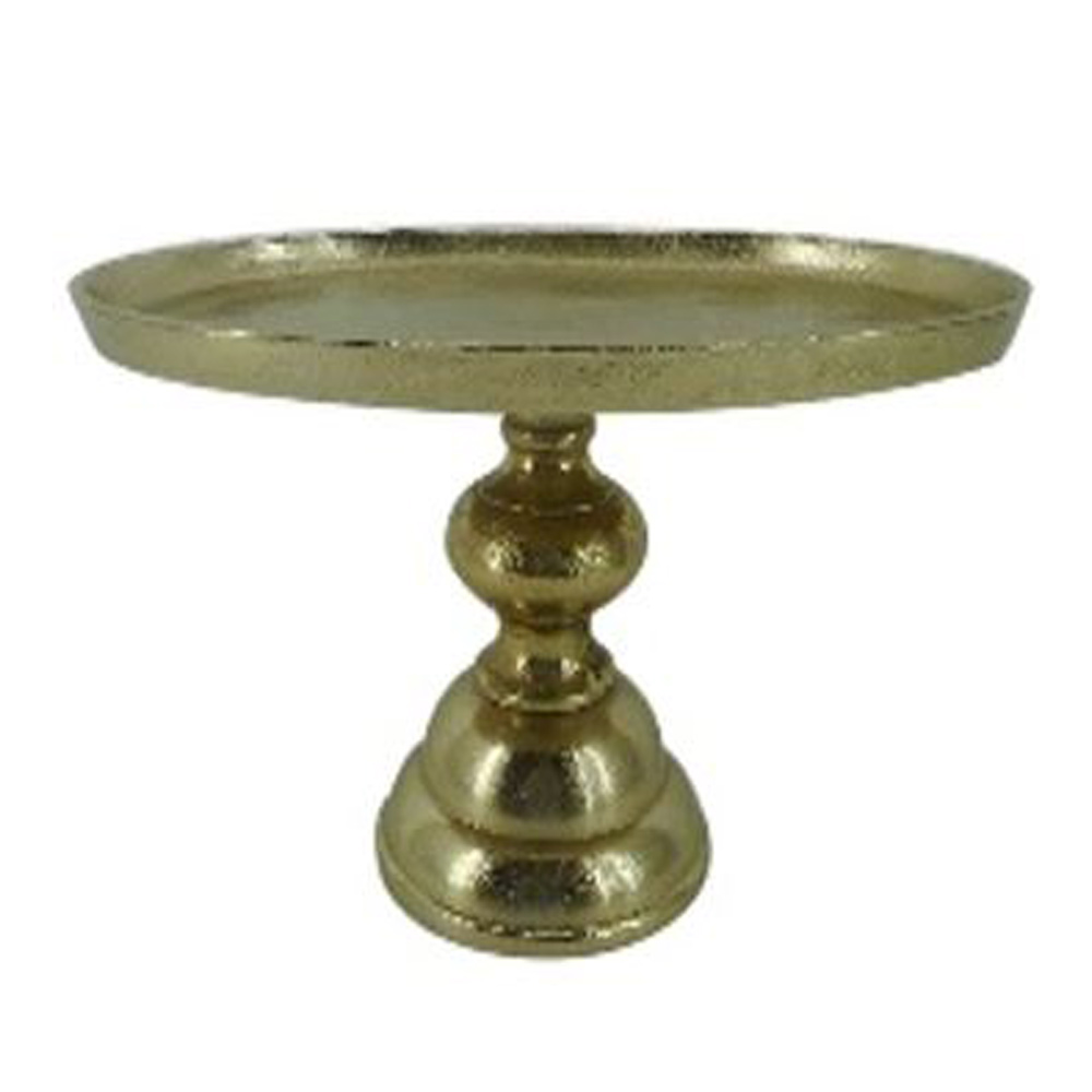 022668-awEbI-first-_1 DAZZLE ΠΛΑΤΩ ΜΕ ΠΟΔΙ 30x20x19cm ΑΛΟΥΜΙΝΙΟ ΧΡΥΣΟ 022668 - Image 1