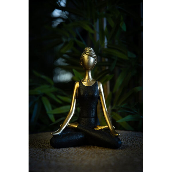 VASANTA ΔΙΑΚΟΣΜΗΤΙΚΗ ΦΙΓΟΥΡΑ 14x9x20cm POLYRESIN ΧΡΥΣΟ ΜΑΥΡΟ 022718 - Image 2