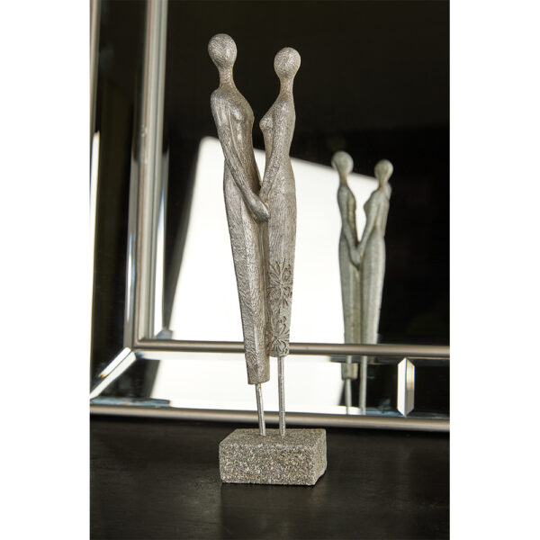 ENSEMBLE ΔΙΑΚΟΣΜΗΤΙΚΗ ΦΙΓΟΥΡΑ 8x5x31cm POLYRESIN ΑΣΗΜΙ 022720 - Image 2