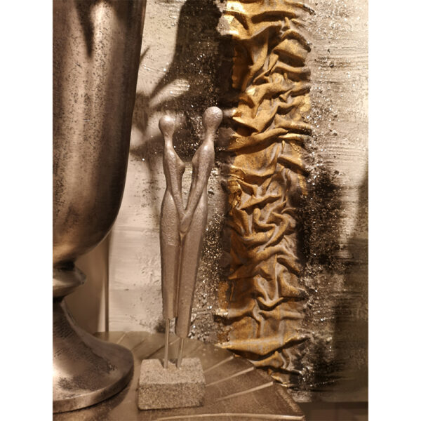ENSEMBLE ΔΙΑΚΟΣΜΗΤΙΚΗ ΦΙΓΟΥΡΑ 8x5x31cm POLYRESIN ΑΣΗΜΙ 022720 - Image 3