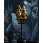 SAMGAI ΔΙΑΚΟΣΜΗΤΙΚΟ ΠΑΠΑΓΑΛΟΣ 10x8x30cm POLYRESIN ΧΡΥΣΟ ΜΑΥΡΟ 022732 - Image 2