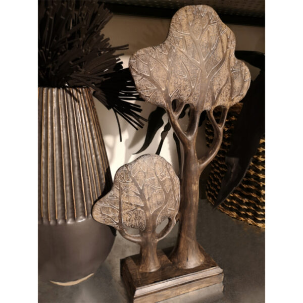 FORET 1 ΔΙΑΚΟΣΜΗΤΙΚΟ ΔΕΝΤΡΟ 27x9x44cm POLYRESIN ΚΑΦΕ ΜΠΕΖ 022735 - Image 2