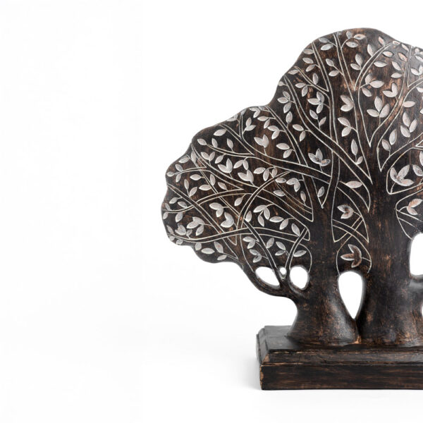 FORET 3 ΔΙΑΚΟΣΜΗΤΙΚΟ ΔΕΝΤΡΟ 34x9x28cm POLYRESIN ΚΑΦΕ ΜΠΕΖ 022737 - Image 3