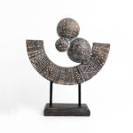 RABIA ΔΙΑΚΟΣΜΗΤΙΚΟ TOTEM 35x10x40cm POLYRESIN ΚΑΦΕ ΜΠΕΖ ΛΕΥΚΟ 022741