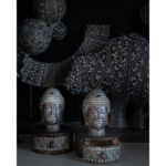 BADBA ΔΙΑΚΟΣΜΗΤΙΚΟ ΒΟΥΔΑΣ 10x11x15cm POLYRESIN ΚΑΦΕ ΛΕΥΚΟ 022743 - Image 3