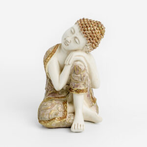 FADHI ΔΙΑΚΟΣΜΗΤΙΚΟ ΒΟΥΔΑΣ 10x10x16cm POLYRESIN ΜΠΕΖ ΧΡΥΣΟ ΜΩΒ 022745