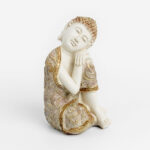 FADHI ΔΙΑΚΟΣΜΗΤΙΚΟ ΒΟΥΔΑΣ 10x10x16cm POLYRESIN ΜΠΕΖ ΧΡΥΣΟ ΜΩΒ 022745 - Image 2