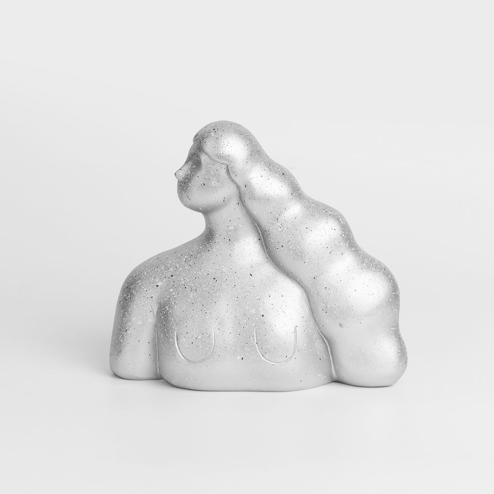 022783-XSEKU-first-_1 CHEVEU SILVER 1 ΔΙΑΚΟΣΜΗΤΙΚΗ ΦΙΓΟΥΡΑ 20x10x19cm POLYRESIN ΑΣΗΜΙ 022783 - Image 1