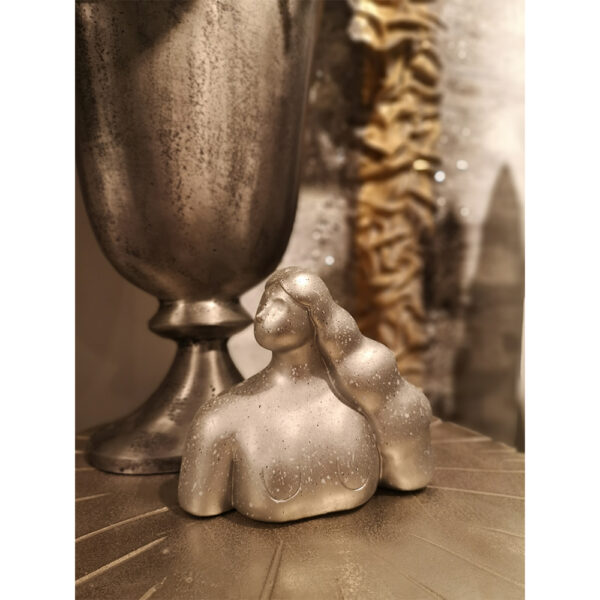 CHEVEU SILVER 1 ΔΙΑΚΟΣΜΗΤΙΚΗ ΦΙΓΟΥΡΑ 20x10x19cm POLYRESIN ΑΣΗΜΙ 022783 - Image 5