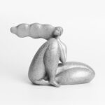 CHEVEU SILVER 2 ΔΙΑΚΟΣΜΗΤΙΚΗ ΦΙΓΟΥΡΑ 24x10x17cm POLYRESIN ΑΣΗΜΙ 022784