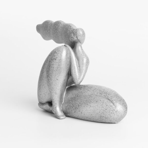 CHEVEU SILVER 2 ΔΙΑΚΟΣΜΗΤΙΚΗ ΦΙΓΟΥΡΑ 24x10x17cm POLYRESIN ΑΣΗΜΙ 022784 - Image 2