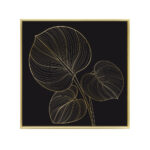 ARBARO ΠΙΝΑΚΑΣ ΔΙΑΚΟΣΜΗΣΗΣ 52x52x4cm ΚΑΜΒΑΣ ΜΑΥΡΟ ΧΡΥΣΟ ΞΥΛΟ ΧΡΥΣΟ 022869