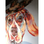 IMBA DOG ΠΙΝΑΚΑΣ ΔΙΑΚΟΣΜΗΣΗΣ 100x100x3cm ΚΑΜΒΑΣ ΠΟΛΥΧΡΩΜΟ ΞΥΛΟ 022897 - Image 2