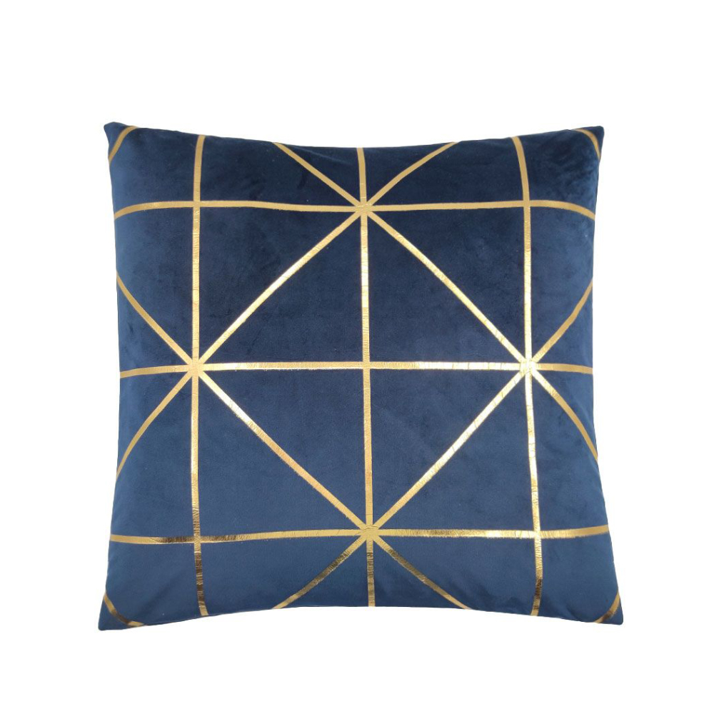023362-cU2kx-first-_1 CONSTELLATION ΔΙΑΚΟΣΜΗΤΙΚΟ ΜΑΞΙΛΑΡΙ 45x45cm ΒΕΛΟΥΔΟ ΜΠΛΕ ΧΡΥΣΟ 023362 - Image 1