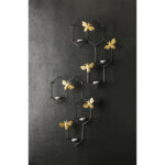 HIVE ΚΗΡΟΠΗΓΙΟ ΤΟΙΧΟΥ 30x9x45cm ΜΕΤΑΛΛΟ ΜΑΥΡΟ ΧΡΥΣΟ 023437 - Image 2