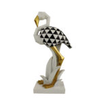 LUCIEN ΔΙΑΚΟΣΜΗΤΙΚΟ ΦΛΑΜΙΝΓΚΟ 19x11x37cm POLYRESIN ΛΕΥΚΟ ΜΑΥΡΟ ΧΡΥΣΟ 023480