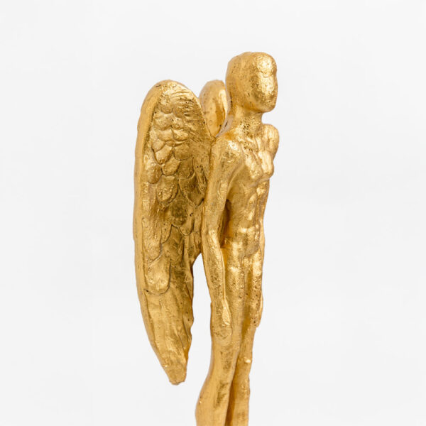 AVIAN ΔΙΑΚΟΣΜΗΤΙΚΗ ΦΙΓΟΥΡΑ 10x11x40cm POLYRESIN ΧΡΥΣΟ ΜΑΥΡΟ 023508 - Image 4